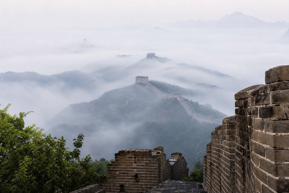 The Great Wall of China near Beijing, ridgelines similar to the Great Wall Marathon route